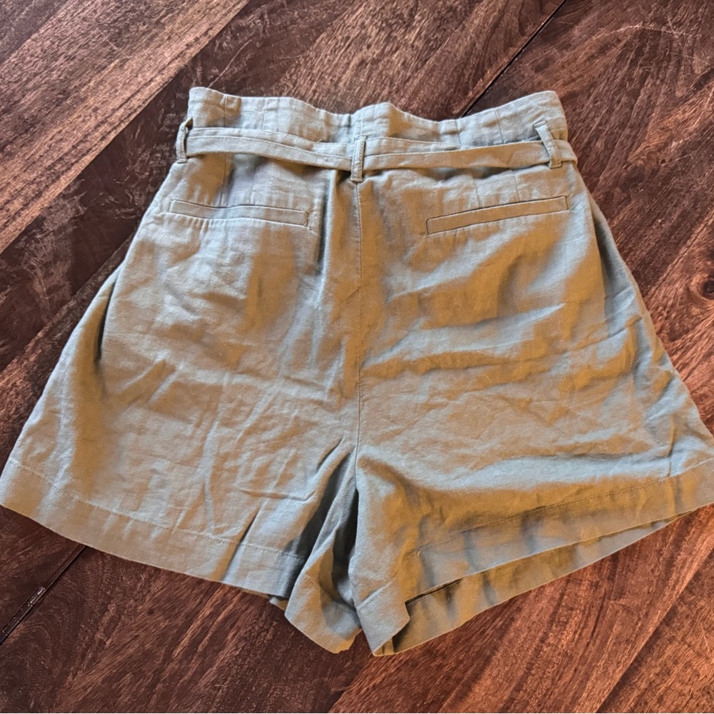 LOFT Olive Green Paperbag Tie-Waist High-Rise Shorts- NWT - Picture 5 of 6